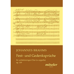         Fest- und Gedenksprüche op.109 - Johannes Brahms / Arr. Gottfried Wolters
    