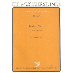         Intraden Nr.1-5 : - Johann Christoph Pezel
    