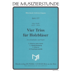         4 Trios für 2 Klarinetten und Fagott - Julius Fucik / Arr. Miloslav Richter
    