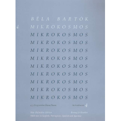         Mikrokosmos vol.4 (nos.97-121) : for piano - Bela Bartok
    
