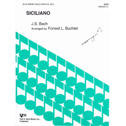         Siciliano for clarinet and piano - Johann Sebastian Bach / Arr. Forrest L. Buchtel
    
