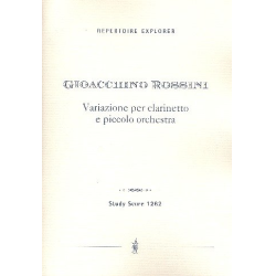         Variazione : für Klarinette und Kammerorchester - Gioacchino Antonio Rossini
    