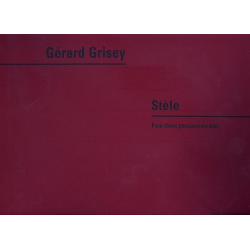         Stele for 2 bass drums (Partitur) - Gérard Grisey
    