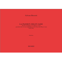         LA PASSION SELON SADE : FUER - Sylvano Bussotti
    