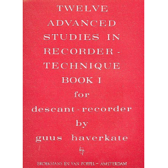 12 advanced Studies in Recorder - Book I