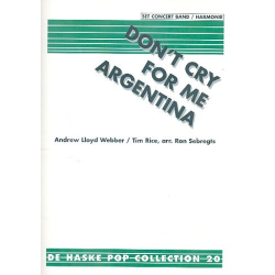        Dont' cry for me Argentina : für Blasorchester - Andrew Lloyd Webber
    