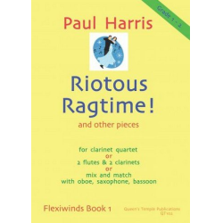        Riotous Ragtime : for 4-part wind ensemble - Paul Harris
    