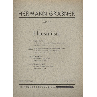 Variationen über einen deutschen Tanz von Melchior Franck op.47,2