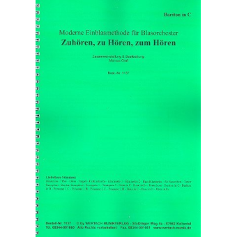Zuhören, zu Hören, zum Hören : für Blasorchester