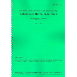         Zuhören, zu Hören, zum Hören : für Blasorchester - Marcus Graf
    