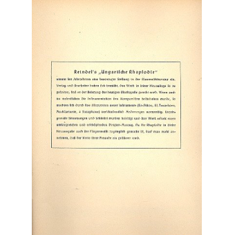 Ungarische Rhapsodie :