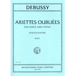         Ariettes oubliées for high voice and piano - Claude Achille Debussy
    