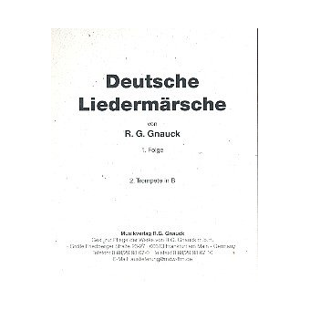 Deutsche Liedermärsche Band 1 :