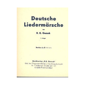 Deutsche Liedermärsche Band 1 :