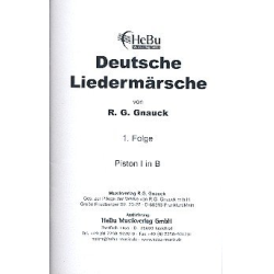         Deutsche Liedermärsche Band 1 : - R. G. Gnauck
    