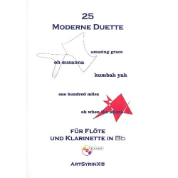         25 moderne Duette (+CD) für Flöte und Klarinette - Diverse / Arr. Josef Schlotter
    