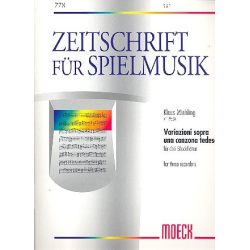         Variazioni sopra una canzona - Klaus Miehling
    