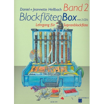 Blockflötenbox Band 2 - Heft für Sopranblockflöte (+2 CD's)