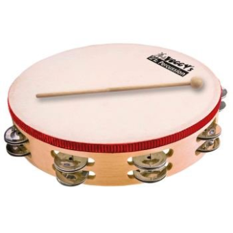 Voggy's großes Tamburin 22,5 cm mit Holzschlägel
