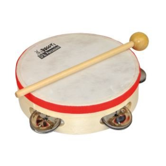 Voggy's kleines Tamburin 18 cm mit Holzschlägel