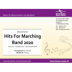         Hits for Marching Band 2020 - Diverse / Arr. Bernd Classen
    