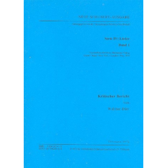 Neue Schubert-Ausgabe Serie 4 Band 1