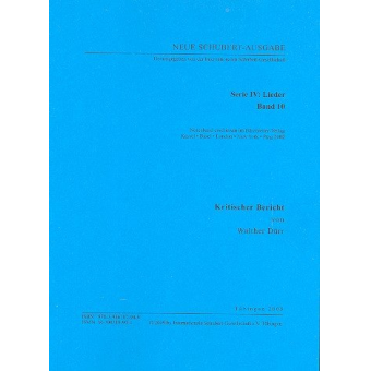 Neue Schubert-Ausgabe Serie 4 Band 10