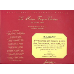         Deuxième recueil de pièces, petits airs, - Michel Blavet
    