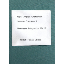         Oeuvres Completes vol.1 pour orchestre - Marc Antoine Charpentier
    