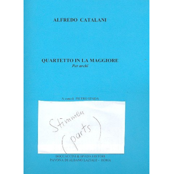 Quartett A-Dur für 2 Violinen, Viola und Violoncello Stimmen