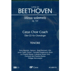         Missa solemnis op.123 - Chorstimme Tenor - Ludwig van Beethoven
    