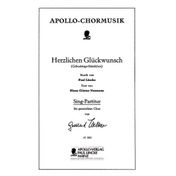         Herzlichen Glückwunsch für gem Chor - Paul Lincke / Arr. Gotthard Welker
    