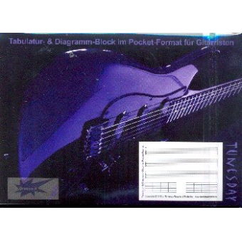 Notenblock Tabulatur und Diagramm für Gitarre Din A6