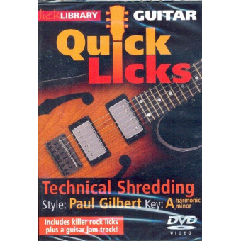 Quick Licks - Technical Shredding - Style of Paul Gilbert - A harmonic Minor :