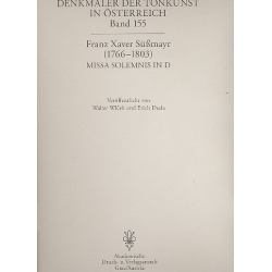         Missa Solemnis in D-Dur für Orchester - Franz Xaver Süßmayr
    