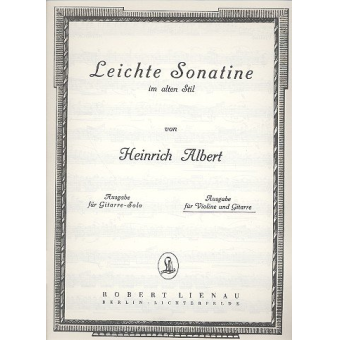 Leichte Sonatine im alten Stil für Violine und Gitarre