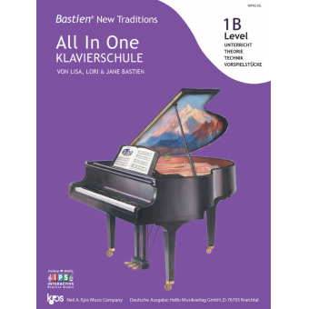 Bastien New Traditions: All In One Klavierschule - Level 1B (Deutsch)