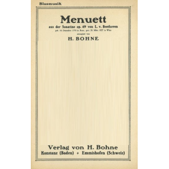 Menuett aus der Sonatine op. 49 von Beethoven