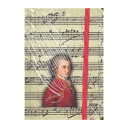         Notizbuch Mozart mit Innentasche und Gummi
    