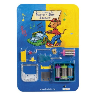 Spieluhr Bausatz mit 4 Melodienwalzen und Anleitung