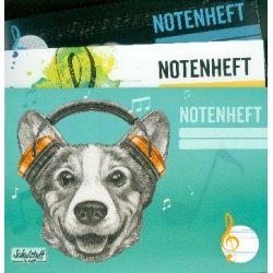         Notenheft Din A5 quer 32 Seiten mit Hilfslinien
    