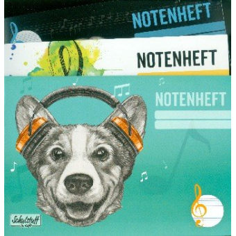 Notenheft Din A5 quer 32 Seiten mit Hilfslinien