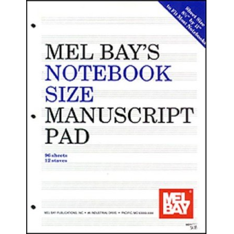 Notebook-Size Manuscript Pad 12-Stave 96 Sheets Din A4