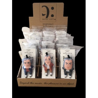 Display Schlüsselring mit Stofffiguren (30 Stk)