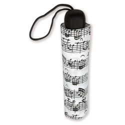         Taschenschirm Noten weiß
    