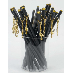         Bleistift mit Anhänger Violinschlüssel golden/Kristall
    