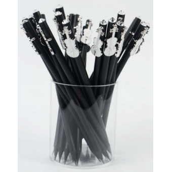 Bleistift mit Violine weiß/Kristall