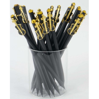 Bleistift mit Violine schwarz/Kristall
