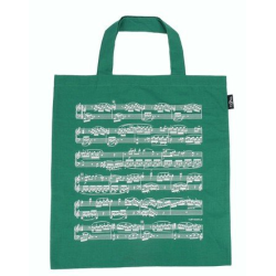         Tragetasche Notenzeilen grün 40 x 37 cm
    