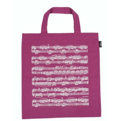         Tragetasche Notenzeilen violett 40 x 37 cm
    